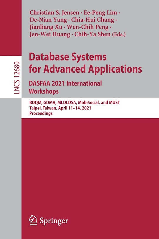 Couverture_Database Systems For Advanced Applications. Dasfaa 2021 International Workshops