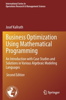 Front cover_Business Optimization Using Mathematical Programming