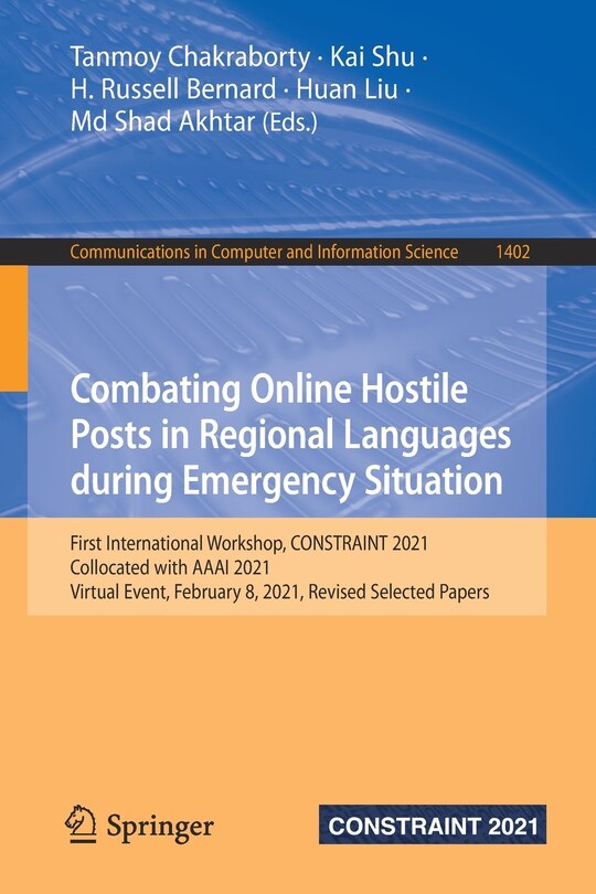 Couverture_Combating Online Hostile Posts in Regional Languages during Emergency Situation