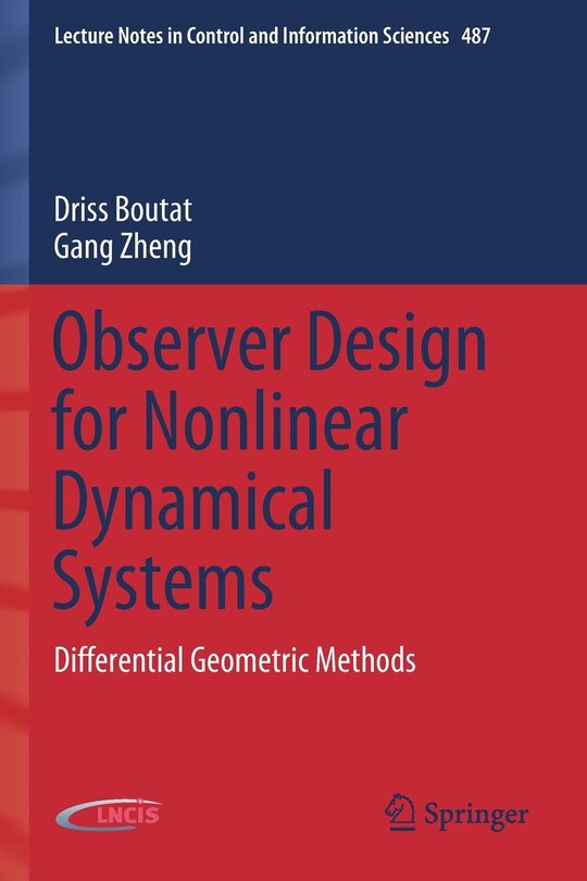 Couverture_Observer Design for Nonlinear Dynamical Systems