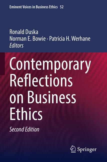 Front cover_Contemporary Reflections on Business Ethics