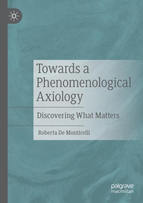 Couverture_Towards a Phenomenological Axiology