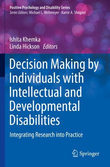 Front cover_Decision Making by Individuals with Intellectual and Developmental Disabilities
