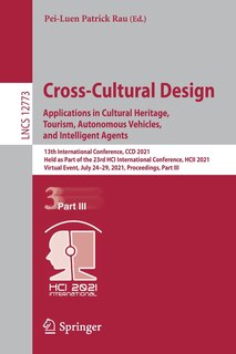 Couverture_Cross-Cultural Design. Applications in Cultural Heritage, Tourism, Autonomous Vehicles, and Intelligent Agents
