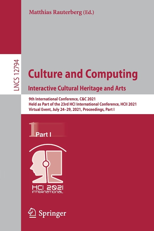 Front cover_Culture And Computing. Interactive Cultural Heritage And Arts