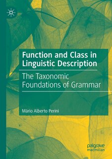Couverture_Function and Class in Linguistic Description