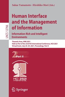 Couverture_Human Interface and the Management of Information. Information-Rich and Intelligent Environments