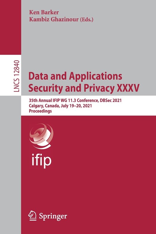Couverture_Data And Applications Security And Privacy Xxxv