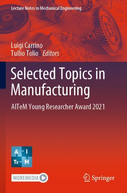 Front cover_Selected Topics in Manufacturing