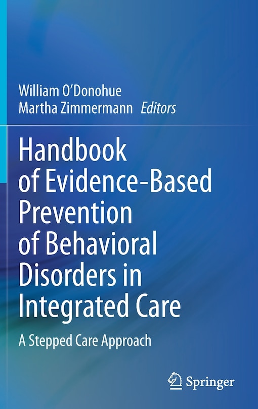 Couverture_Handbook Of Evidence-based Prevention Of Behavioral Disorders In Integrated Care