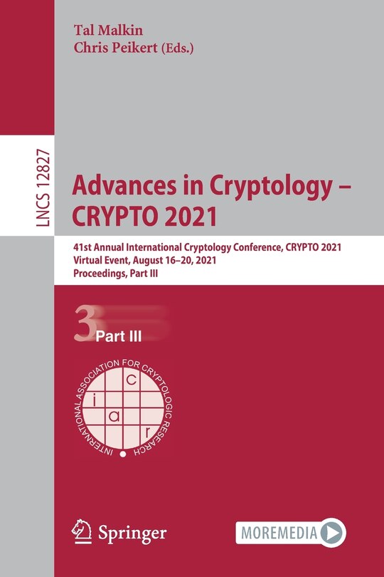 Front cover_Advances in Cryptology - CRYPTO 2021