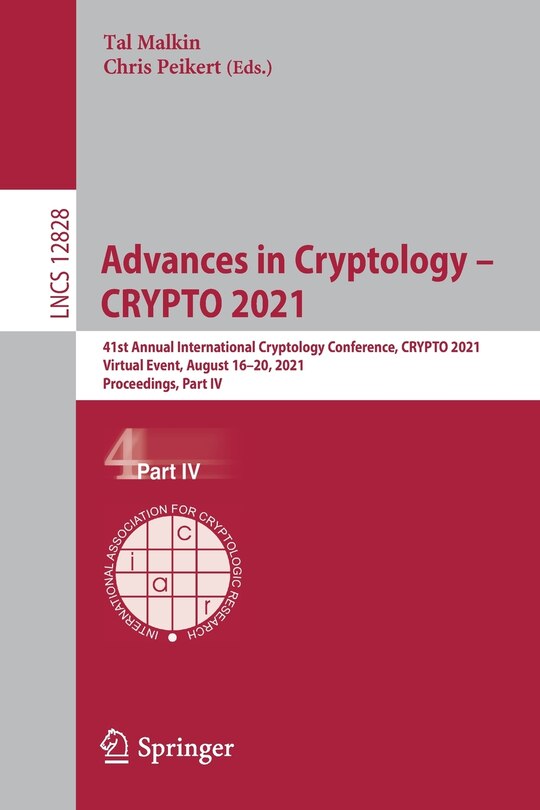 Front cover_Advances in Cryptology - CRYPTO 2021