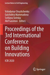 Couverture_Proceedings of the 3rd International Conference on Building Innovations