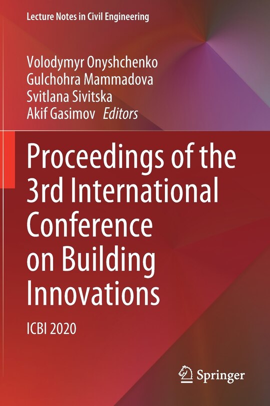 Couverture_Proceedings of the 3rd International Conference on Building Innovations