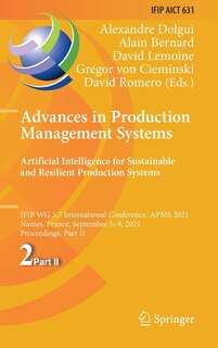 Couverture_Advances in Production Management Systems. Artificial Intelligence for Sustainable and Resilient Production Systems