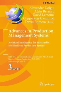 Front cover_Advances in Production Management Systems. Artificial Intelligence for Sustainable and Resilient Production Systems