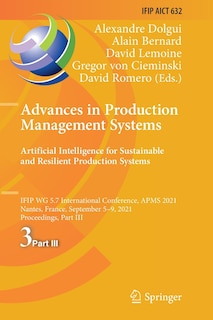 Couverture_Advances in Production Management Systems. Artificial Intelligence for Sustainable and Resilient Production Systems