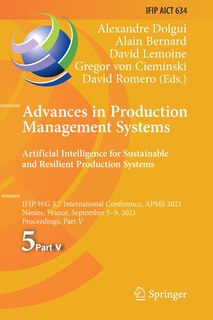 Couverture_Advances in Production Management Systems. Artificial Intelligence for Sustainable and Resilient Production Systems