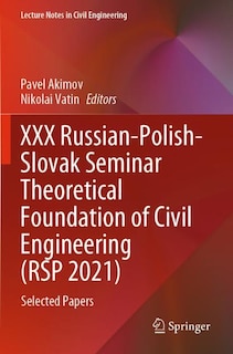 Front cover_XXX Russian-Polish-Slovak Seminar Theoretical Foundation of Civil Engineering (RSP 2021)