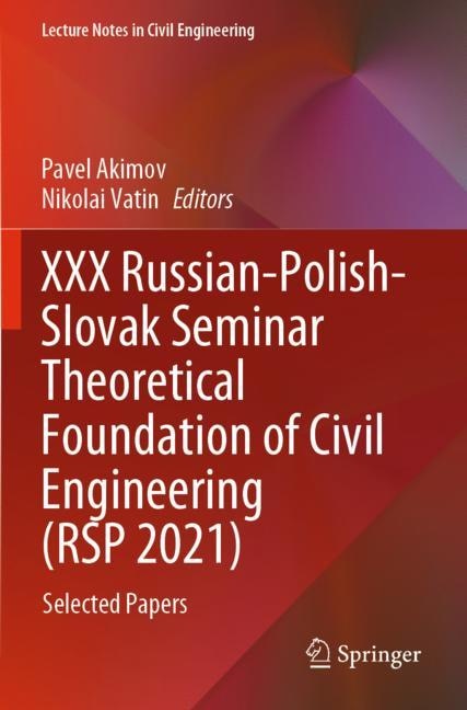 Front cover_XXX Russian-Polish-Slovak Seminar Theoretical Foundation of Civil Engineering (RSP 2021)