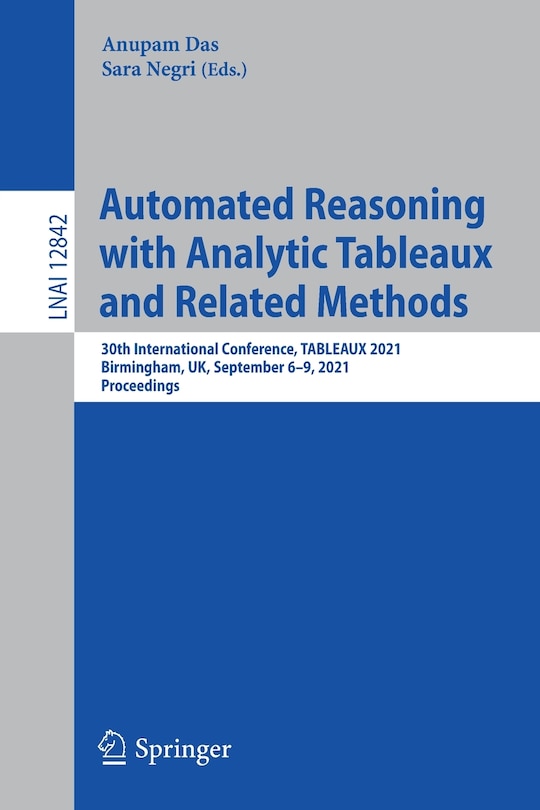 Couverture_Automated Reasoning With Analytic Tableaux And Related Methods