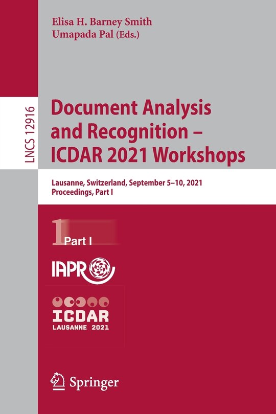 Front cover_Document Analysis and Recognition - ICDAR 2021 Workshops