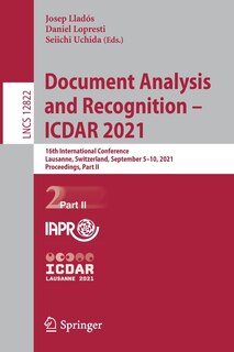 Front cover_Document Analysis And Recognition - Icdar 2021