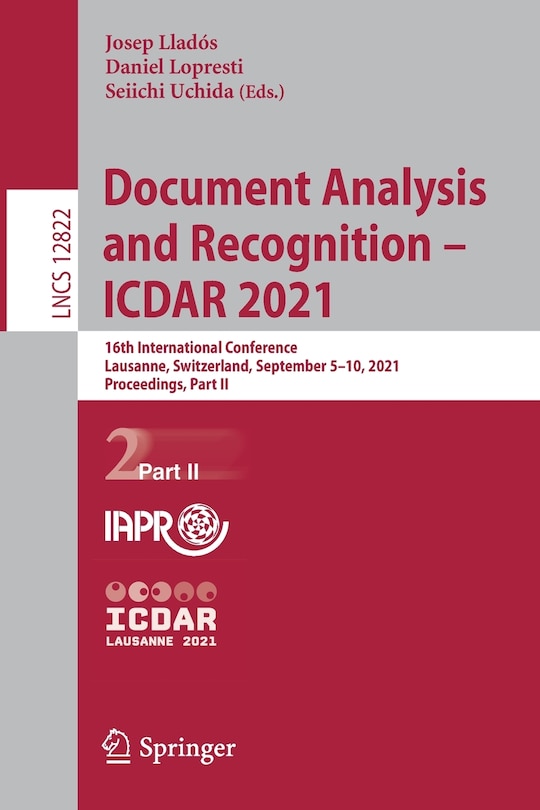 Front cover_Document Analysis And Recognition - Icdar 2021