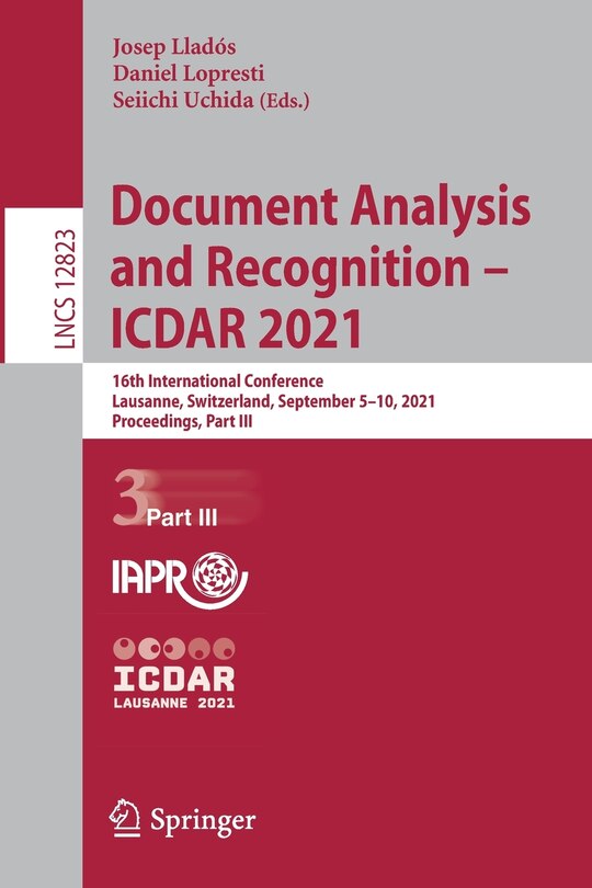 Front cover_Document Analysis And Recognition - Icdar 2021