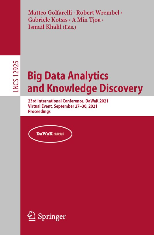Couverture_Big Data Analytics And Knowledge Discovery