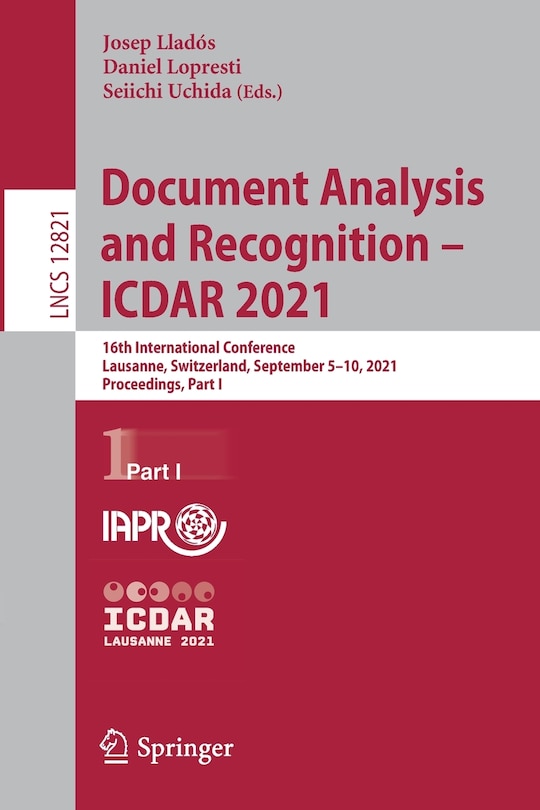 Couverture_Document Analysis And Recognition - Icdar 2021