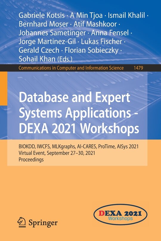 Front cover_Database and Expert Systems Applications - DEXA 2021 Workshops