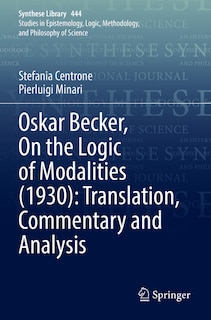Couverture_Oskar Becker, On the Logic of Modalities (1930)