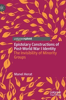 Front cover_Epistolary Constructions Of Post-world War I Identity