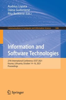 Front cover_Information And Software Technologies