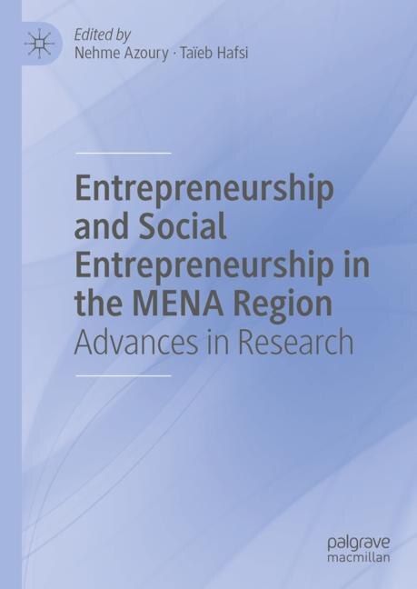 Couverture_Entrepreneurship And Social Entrepreneurship In The Mena Region