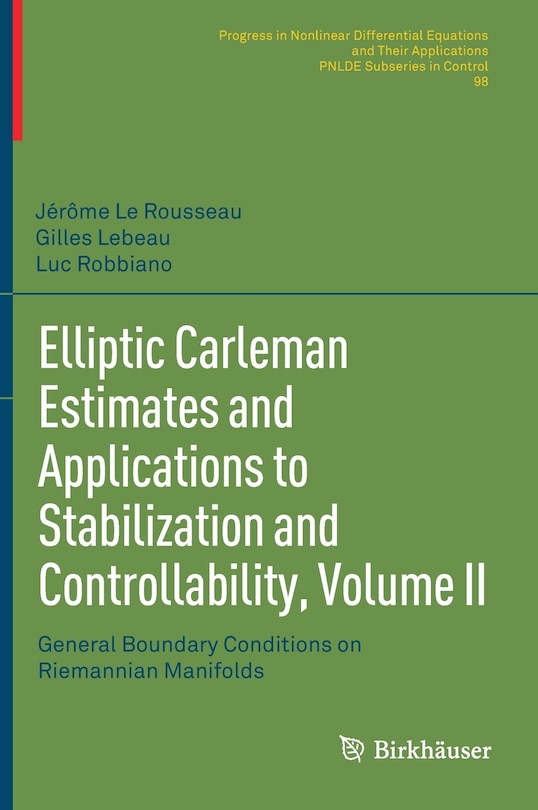 Front cover_Elliptic Carleman Estimates And Applications To Stabilization And Controllability, Volume Ii