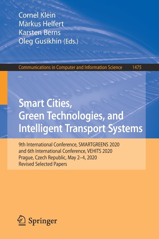 Couverture_Smart Cities, Green Technologies, and Intelligent Transport Systems