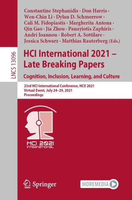 Front cover_HCI International 2021 - Late Breaking Papers