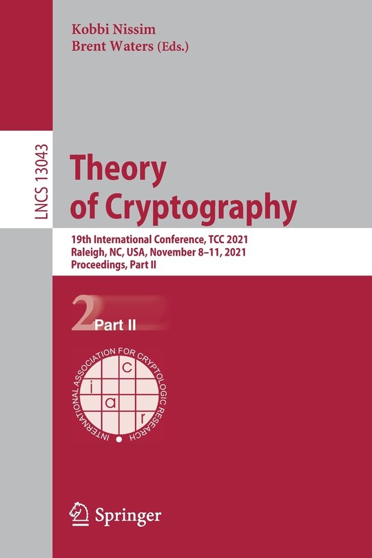 Front cover_Theory Of Cryptography