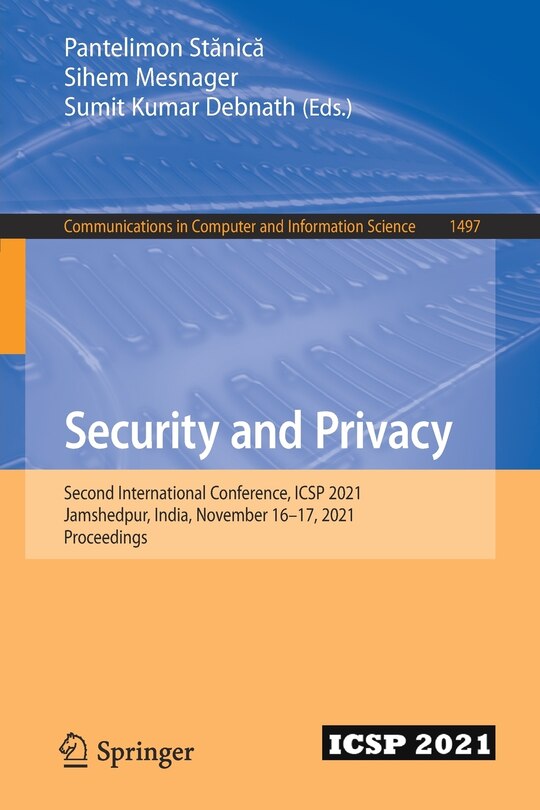Front cover_Security And Privacy