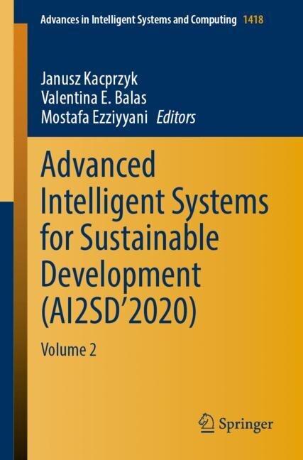 Front cover_Advanced Intelligent Systems For Sustainable Development (ai2sd'2020