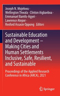 Front cover_Sustainable Education And Development - Making Cities And Human Settlements Inclusive, Safe, Resilient, And Sustainable