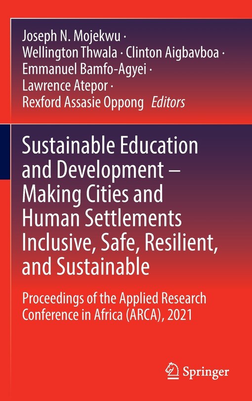 Front cover_Sustainable Education And Development - Making Cities And Human Settlements Inclusive, Safe, Resilient, And Sustainable