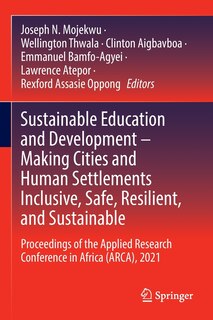 Front cover_Sustainable Education and Development - Making Cities and Human Settlements Inclusive, Safe, Resilient, and Sustainable