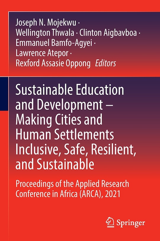 Front cover_Sustainable Education and Development - Making Cities and Human Settlements Inclusive, Safe, Resilient, and Sustainable