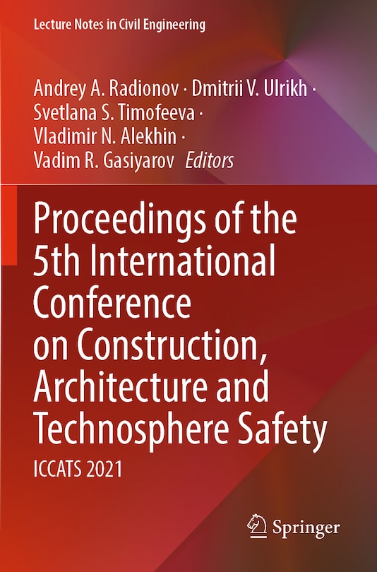 Couverture_Proceedings of the 5th International Conference on Construction, Architecture and Technosphere Safety