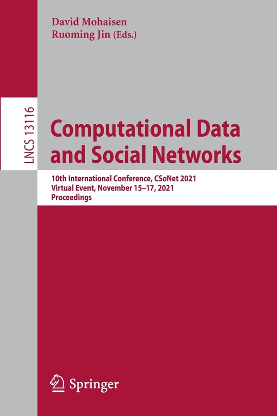 Front cover_Computational Data And Social Networks