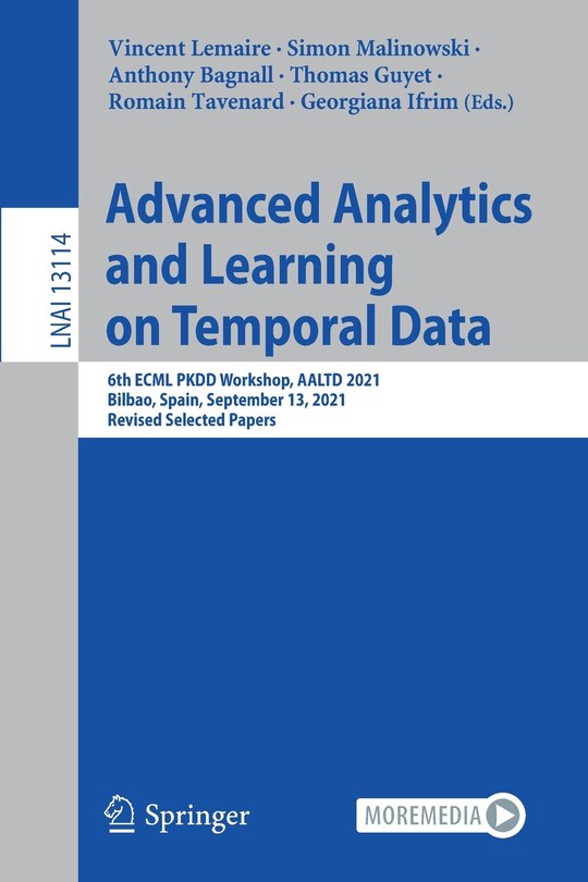 Couverture_Advanced Analytics And Learning On Temporal Data