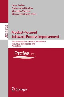 Front cover_Product-Focused Software Process Improvement